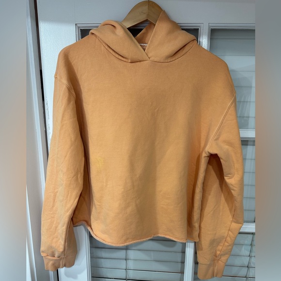 Perfectwhitetee French Terry Sweatshirt and Short Set in Clementine - Picture 2 of 4